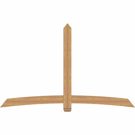 Ekena Millwork Bellingham Timber Gable Bracket, Western Red Cedar, 96"W x 60"H x 3 1/2"D x 5 1/2"F, 15/12 Pitch GBW096X60X0406BEL00SWR